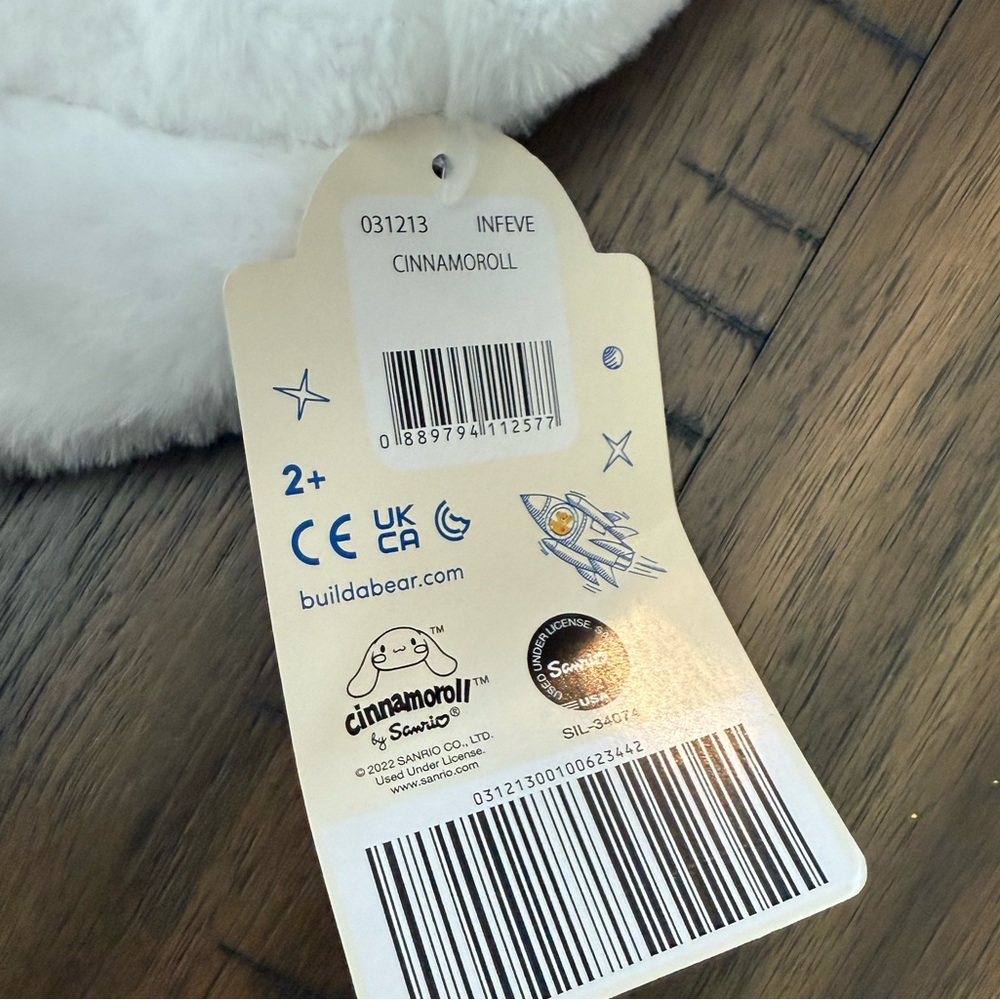 Sanrio Build a Bear Cinnamoroll Plush Unstuffed Hello Kitty White Bunny 17" New - Picture 8 of 9